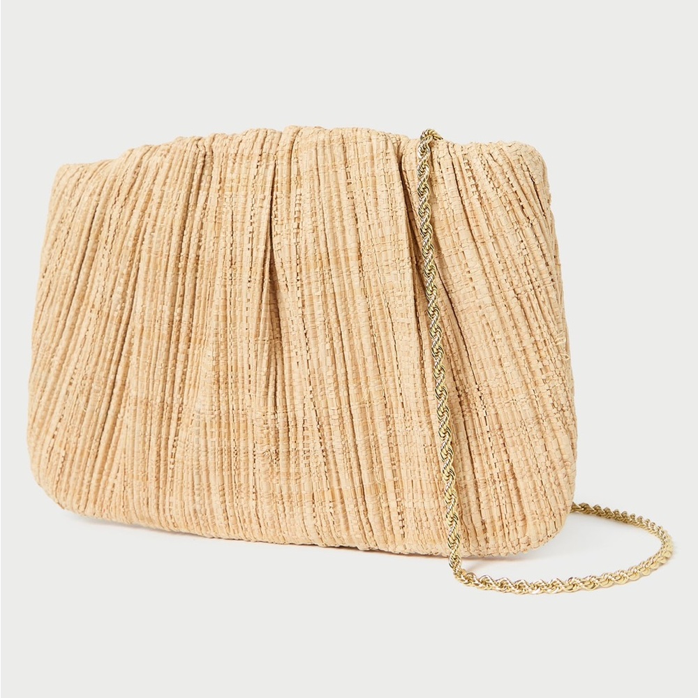 Loeffler Randall Brit Natural Flat Pleated Clutch - Picture 2 of 10